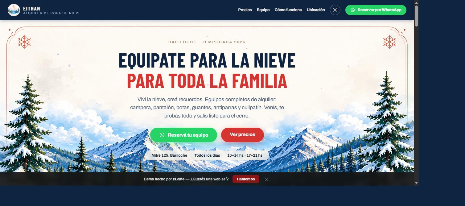 Eithan — Alquiler de ropa de nieve